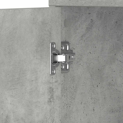 Badrumsskåp betonggrå 30x30x183,5 cm konstruerat trä