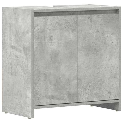 Badrumsskåp betonggrå 60x33x61 cm konstruerat trä