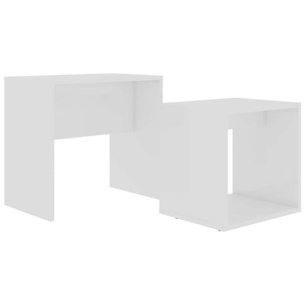 Soffbord set vit 48x30x45 cm konstruerat trä