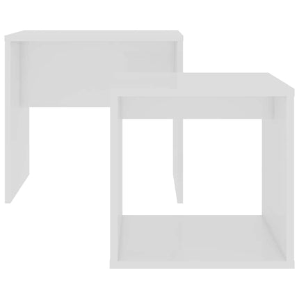 Soffbord set vit 48x30x45 cm konstruerat trä