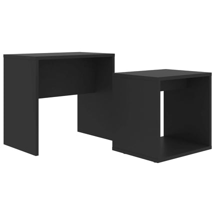 Soffbord set svart 48x30x45 cm konstruerat trä