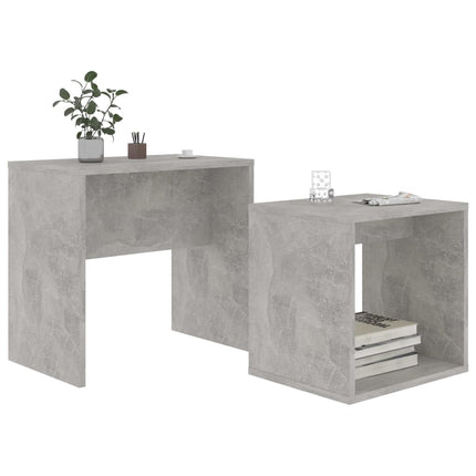 Soffbord set betonggrå 48x30x45 cm konstruerat trä