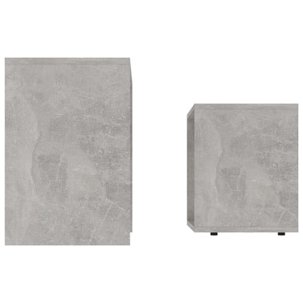 Soffbord set betonggrå 48x30x45 cm konstruerat trä