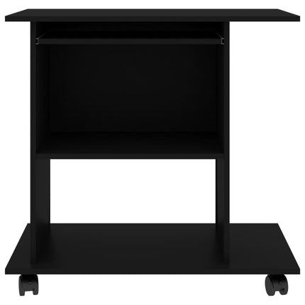 Datorbord svart 80x50x75 cm konstruerat trä