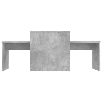 Soffbord set betonggrå 100x48x40 cm konstruerat trä
