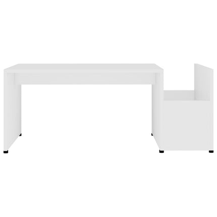 Soffbord vit 90x45x35 cm konstruerat trä