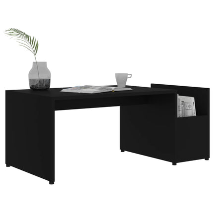 Soffbord svart 90x45x35 cm konstruerat trä