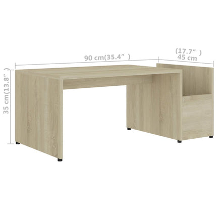 Soffbord sonoma-ek 90x45x35 cm konstruerat trä