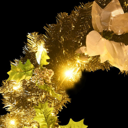 Julkrans med lysdioder svart 60 cm PVC