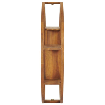 Yin yang-vägghylla 100x20x100 cm massiv teak