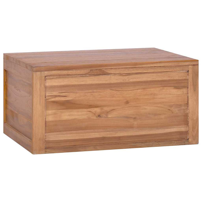Väggmonterad badrumskommod 60x45x30 cm massiv teak