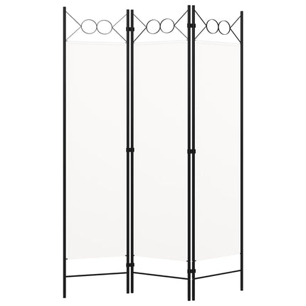 Rumsavdelare 3 paneler vit 120x180 cm