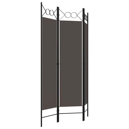 Rumsavdelare 3 paneler antracit 120x180 cm