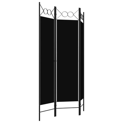 Rumsavdelare 3 paneler svart 120x180 cm