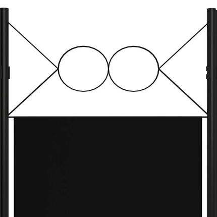 Rumsavdelare 3 paneler svart 120x180 cm
