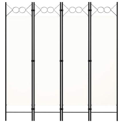 Rumsavdelare 4 paneler vit 160x180 cm