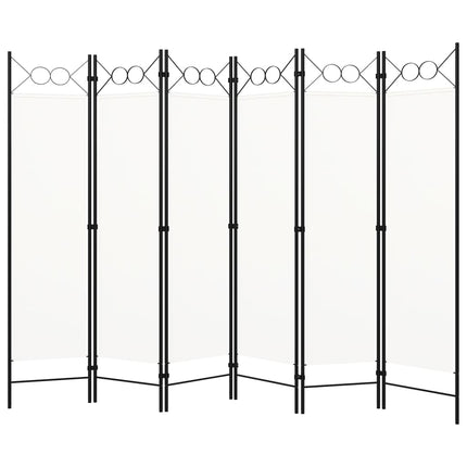 Rumsavdelare 6 paneler vit 240x180 cm