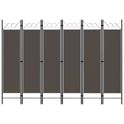 Rumsavdelare 6 paneler antracit 240x180 cm