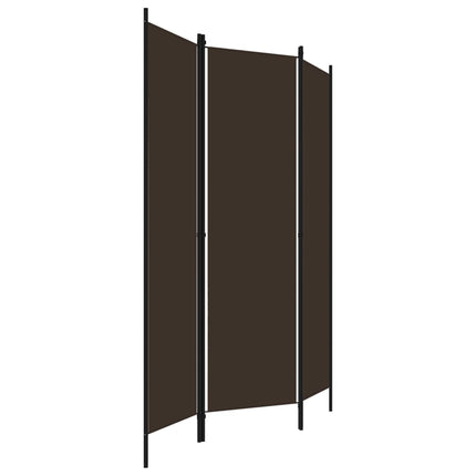 Rumsavdelare 3 paneler brun 150x180 cm