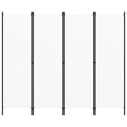 Rumsavdelare 4 paneler vit 200x180 cm