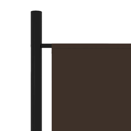 Rumsavdelare 4 paneler brun 200x180 cm