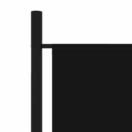 Rumsavdelare 4 paneler svart 200x180 cm