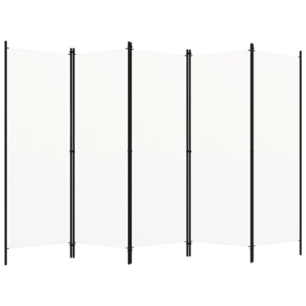 Rumsavdelare 5 paneler vit 250x180 cm