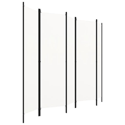 Rumsavdelare 5 paneler vit 250x180 cm