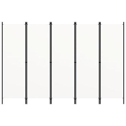 Rumsavdelare 5 paneler vit 250x180 cm