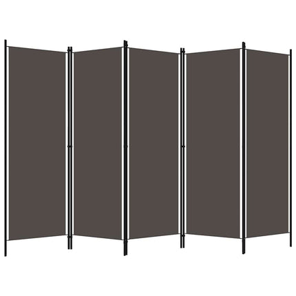 Rumsavdelare 5 paneler antracit 250x180 cm