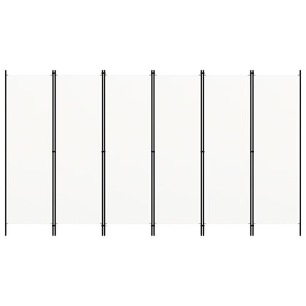 Rumsavdelare 6 paneler vit 300x180 cm