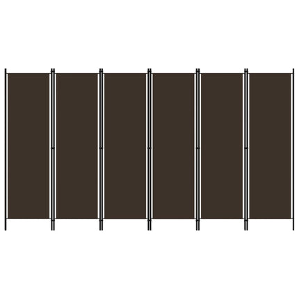 Rumsavdelare 6 paneler brun 300x180 cm