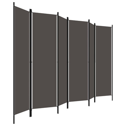 Rumsavdelare 6 paneler antracit 300x180 cm
