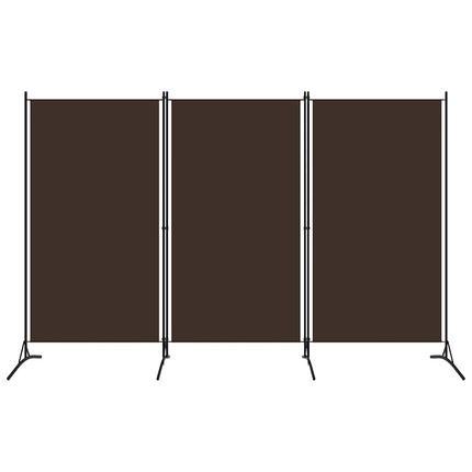 Rumsavdelare 3 paneler brun 260x180 cm