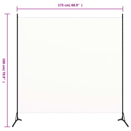 Rumsavdelare vit 175x180 cm tyg