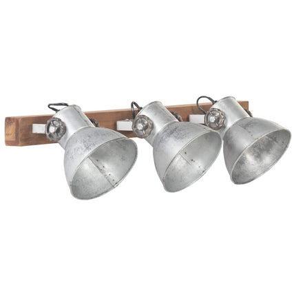 Industriell vägglampa silver 65x25 cm E27