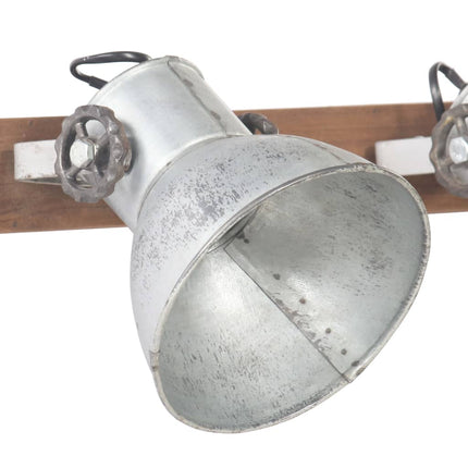 Industriell vägglampa silver 45x25 cm E27