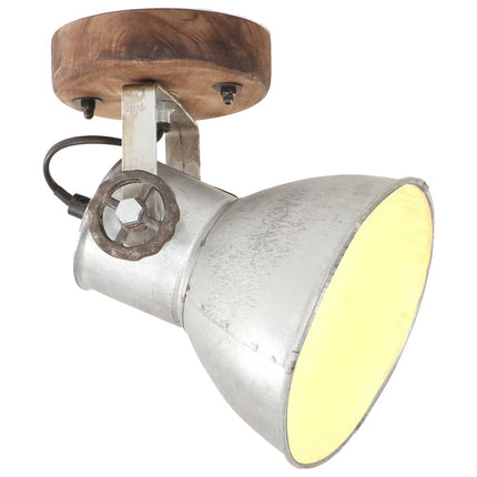 Industriell vägglampa/taklampa 2 st silver 20x25 cm E27