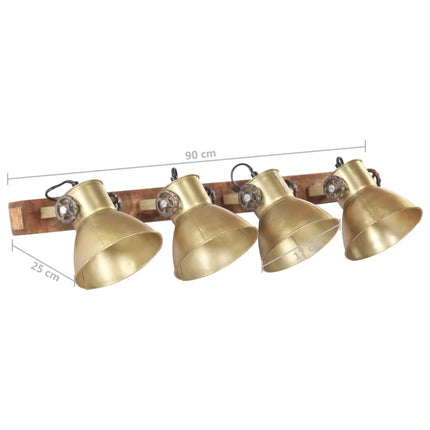 Industriell vägglampa mässing 90x25 cm E27