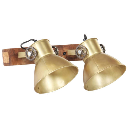 Industriell vägglampa mässing 45x25 cm E27