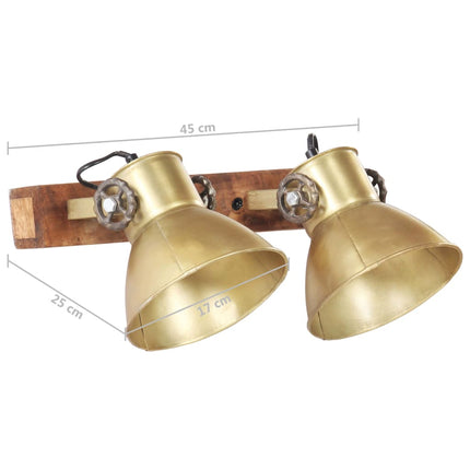 Industriell vägglampa mässing 45x25 cm E27