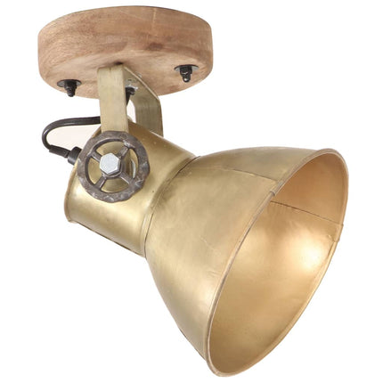 Industriell vägglampa/taklampa 2 st mässing 20x25 cm E27