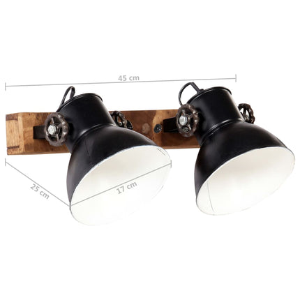 Industriell vägglampa svart 45x25 cm E27
