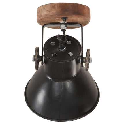 Industriell vägglampa/taklampa 2 st svart 20x25 cm E27