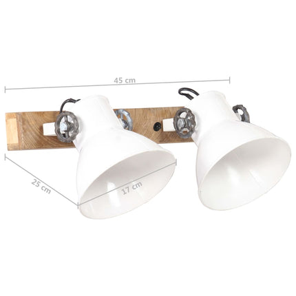 Industriell vägglampa vit 45x25 cm E27