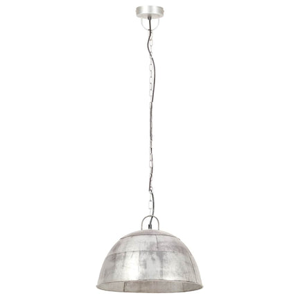 Hänglampa industriell vintage 25 W silver rund 41 cm E27