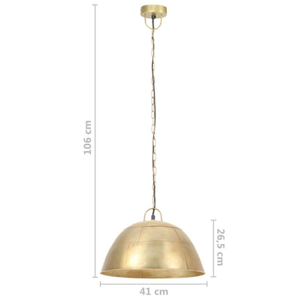 Hänglampa industriell vintage 25 W mässing rund 41 cm E27