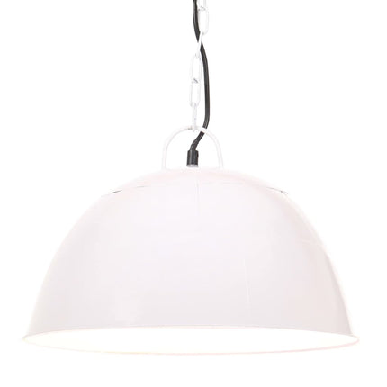 Hänglampa industriell vintage 25 W vit rund 41 cm E27