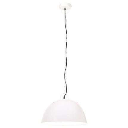 Hänglampa industriell vintage 25 W vit rund 41 cm E27