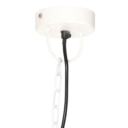Hänglampa industriell vintage 25 W vit rund 41 cm E27